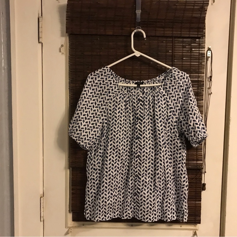 Talbots 100% Linen Tunic Blouse
